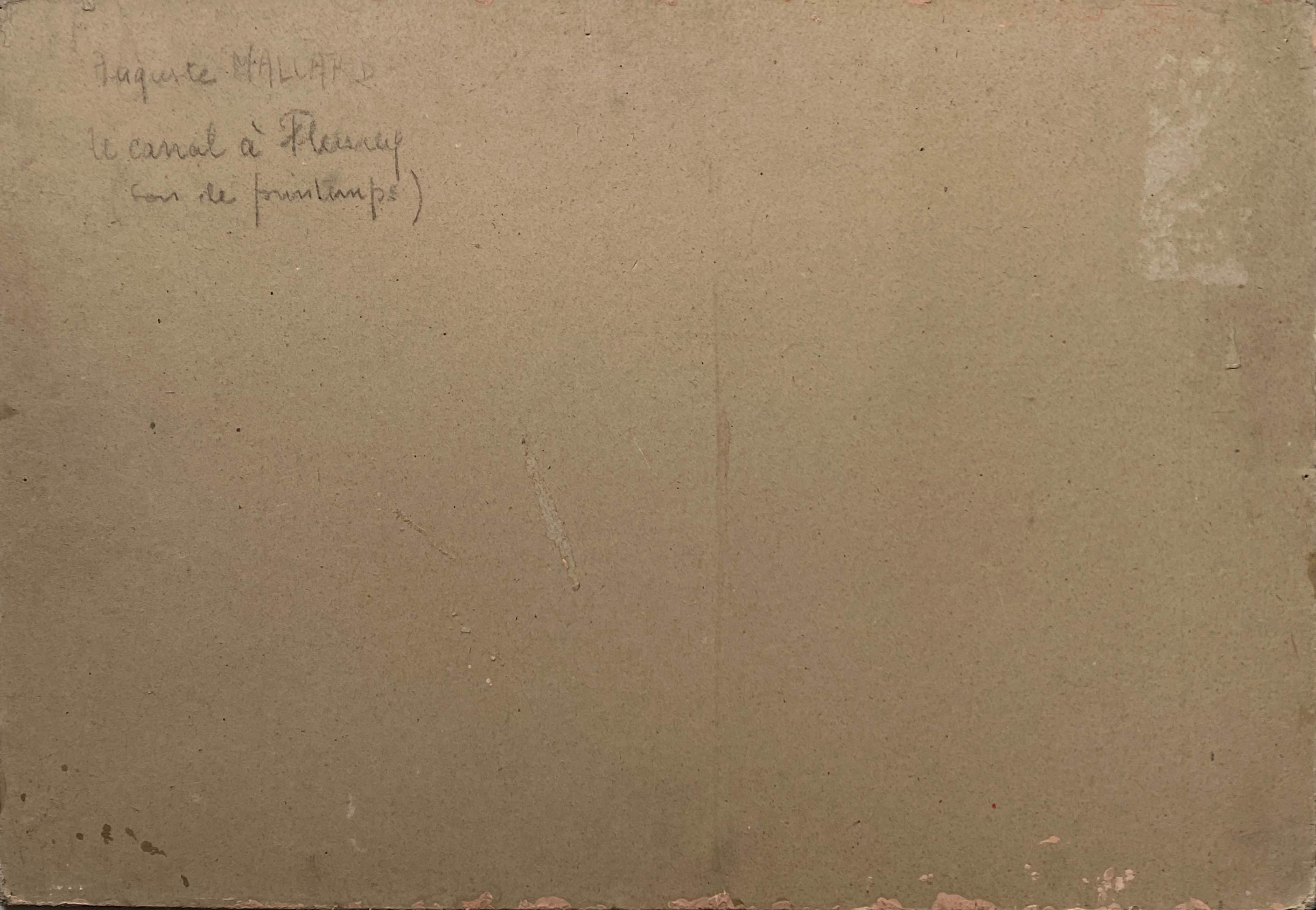 HSP painting "Fleurey sur Ouche" (Côte d'Or) by Auguste Mallard (1895-1965)