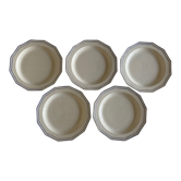 Set de 5 assiettes octogonales à palmettes directoire Montereau 1800