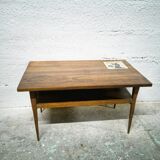Vintage coffee table double tray