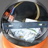 Vintage hinged wall lamp, opaline glass and country décor