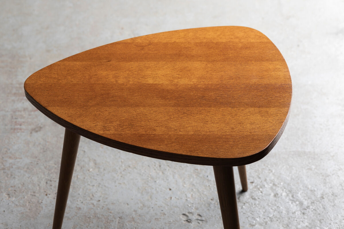 Triangular side table by Cees Braakman for Pastoe, Dutch design, 1960s