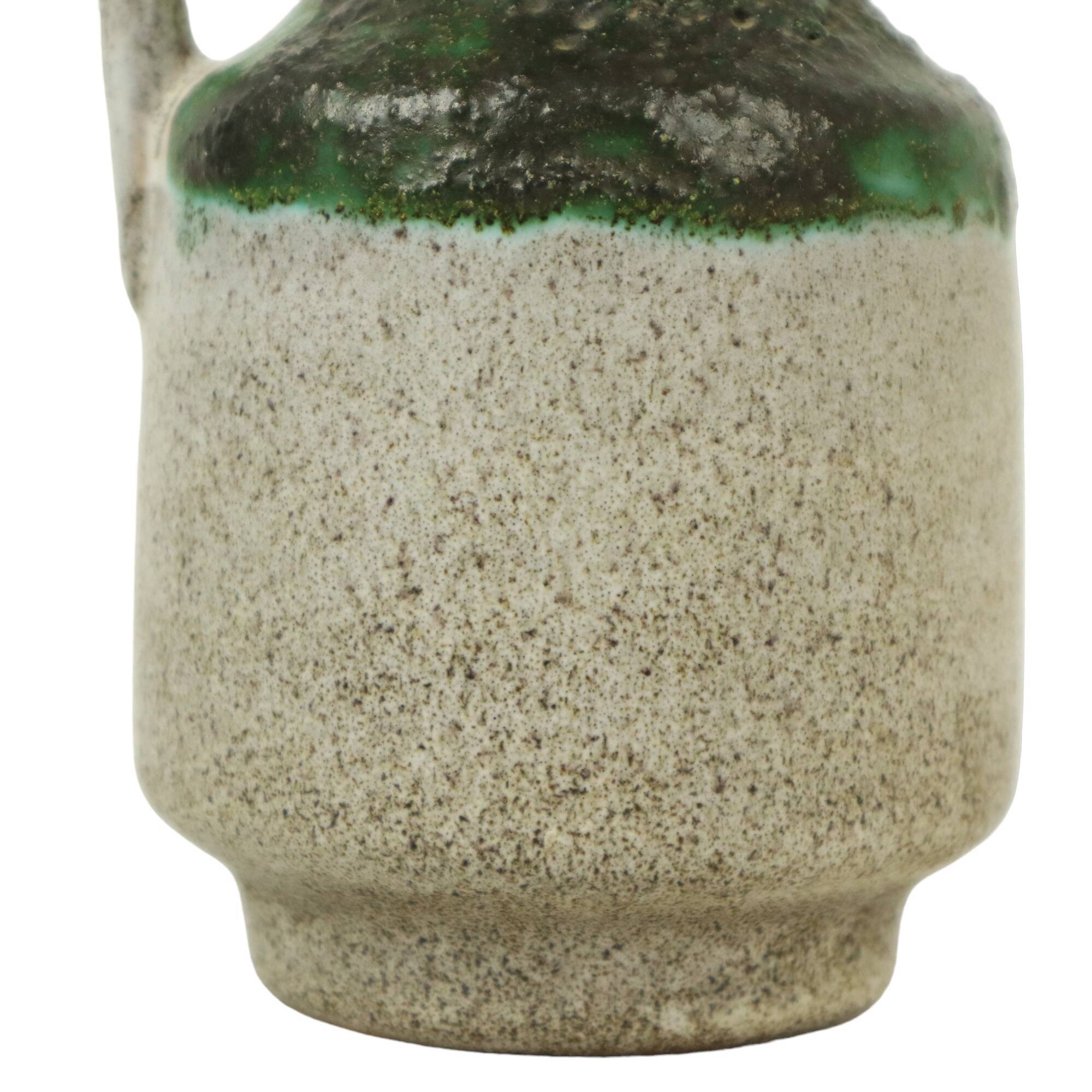 Rare Fat Lava Vase Green Orange VEB Haldensleben 4070 B Strehla Collectible