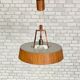 Vintage teak pendant lamp 1970