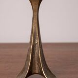 Michael Harjes Brutalist Candlestick in Bronze 1970s Germany