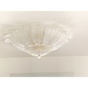 Paire de plafonniers en verre de Murano
