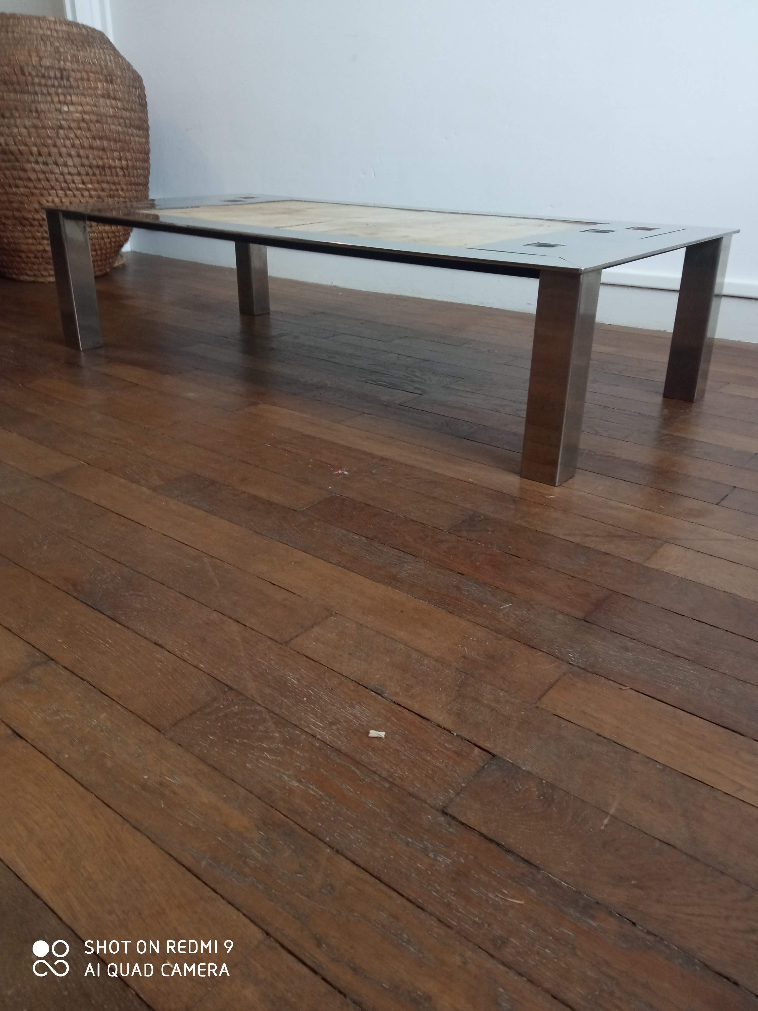 Table basse années 70 Jean Gregorieff pour Roche Bobois