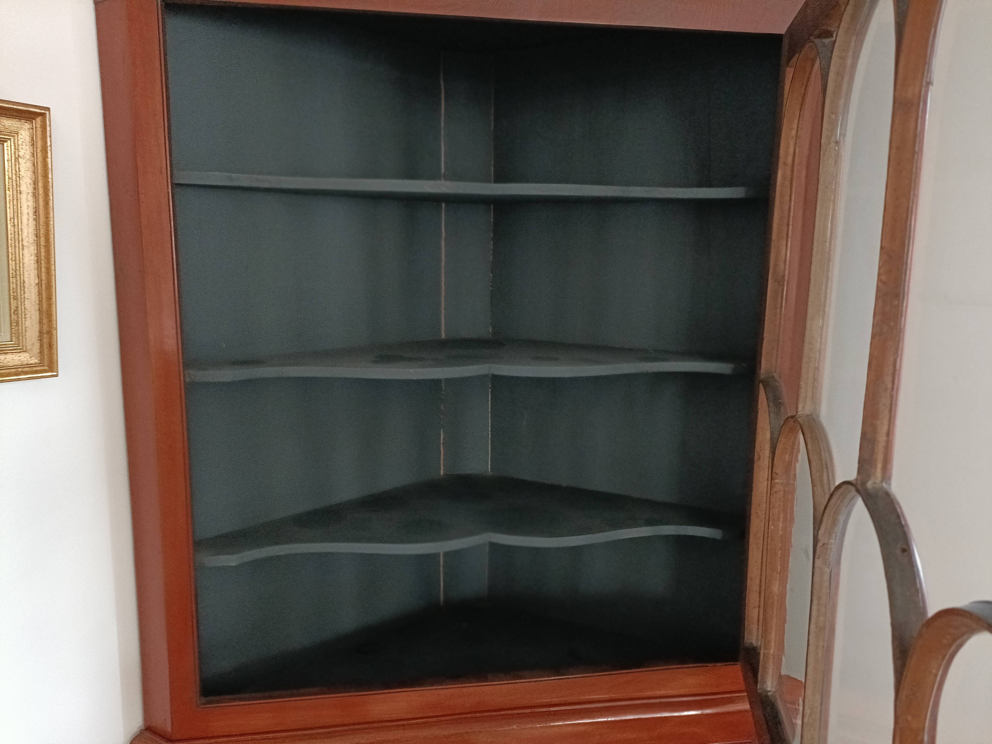 Corner cabinet, early 20th century corner display cabinet