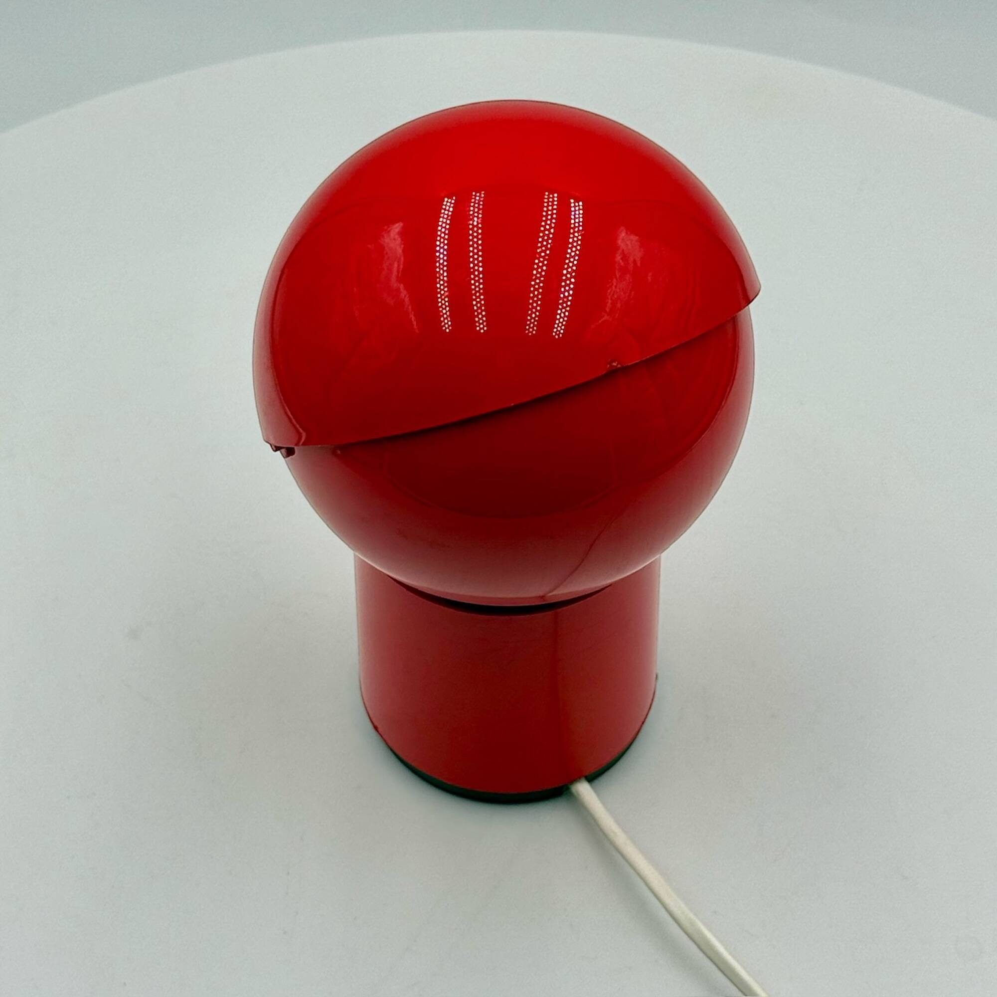 Lampe Space Age « Sfera Notte » Gagiplast, rouge vif, années 1970