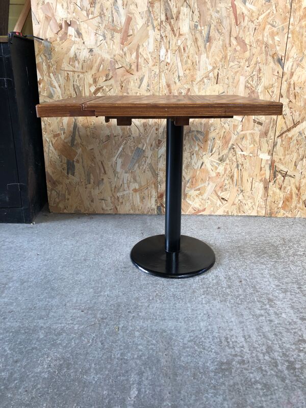 Ancienne table de bistrot pied fonte noir