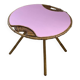 Vintage pink rattan coffee table