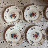 6 Sarreguemines dinner plates