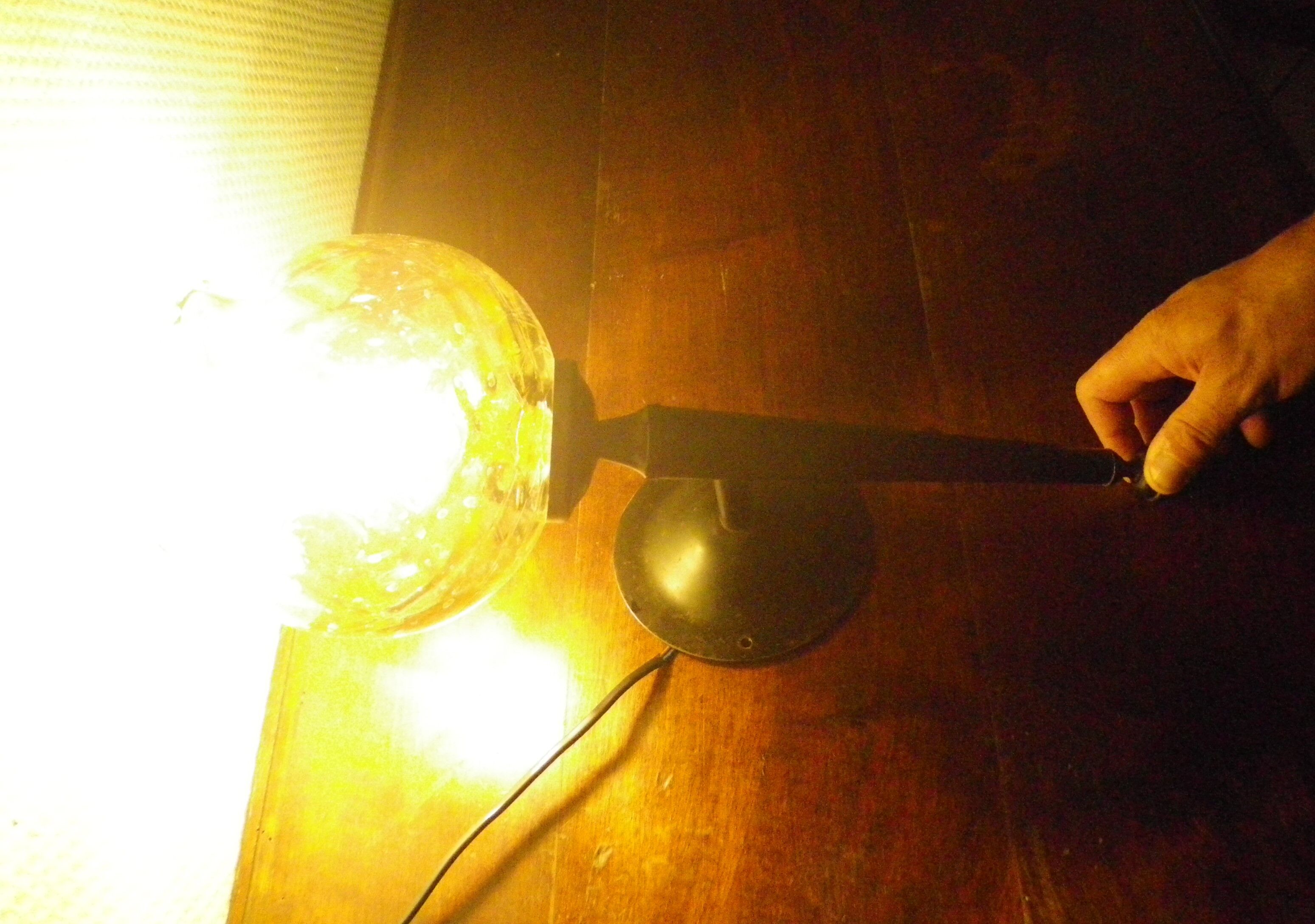 Brass patinated thick metal wall 1940