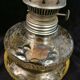 Lampe à pétrole verre en cristal Czechoslovakia