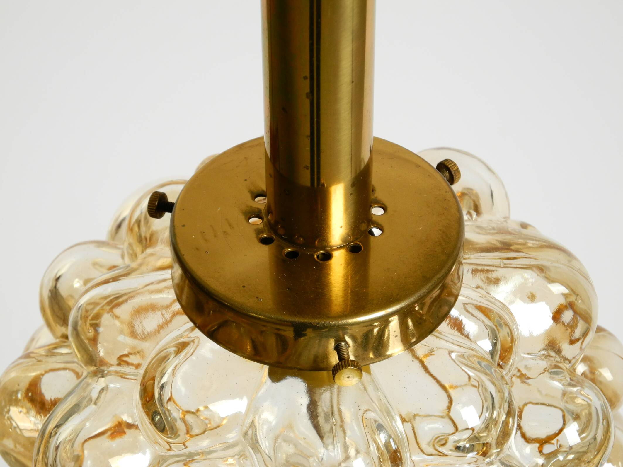 Original glass bubble pendant lamp from the 1960s | Manufactured by Limburg