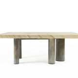 Table basse brutaliste de Pia Manu Belgique années 1970