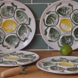 Assiettes à huîtres en faïence de Belon