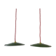 2 industrial suspensions in green enamelled sheet