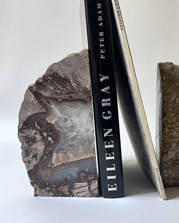 Serre livre slowdesign en cristal d'agate & quartz polie
