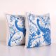 Set of 2 vintage embroidered cushion covers 46x46 cm