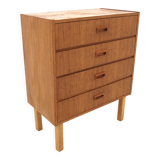 Scandinavian teak and oak chest of drawers, Sweden, 1960
