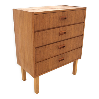 Scandinavian teak and oak chest of drawers, Sweden, 1960