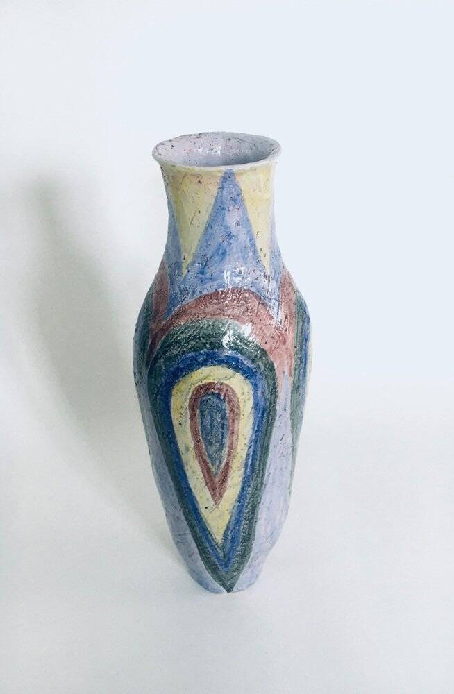 Vintage Handmade Art Studio Pottery Vase, 1980s