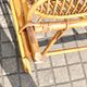 Vintage balcony garden furniture armchairs and table bamboo and rattan 1960