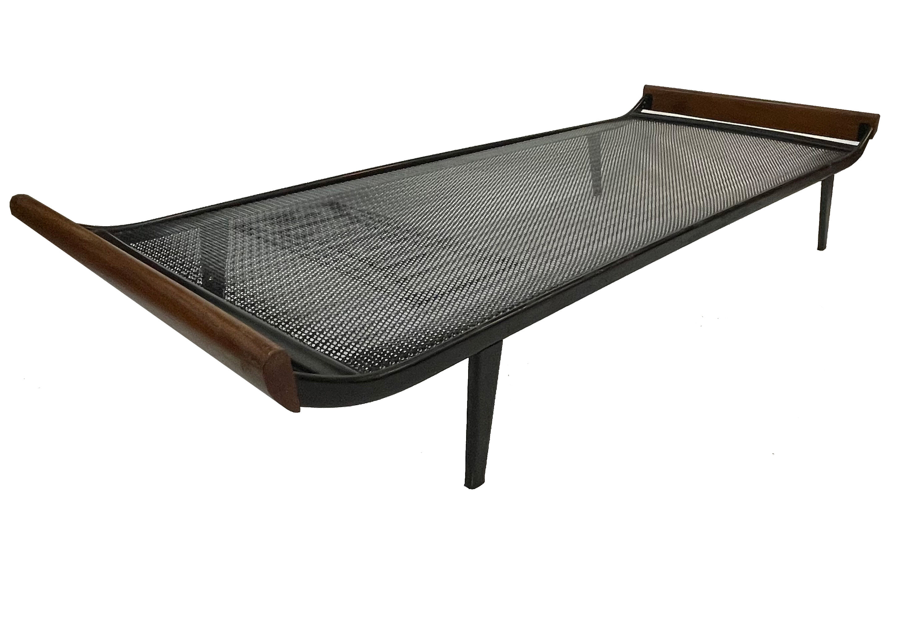 Vintage meridian Auping Cleopatra metal teak design by Dick Cordemeyer