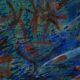 Abstract painting portrait of vintage woman year 60/70
