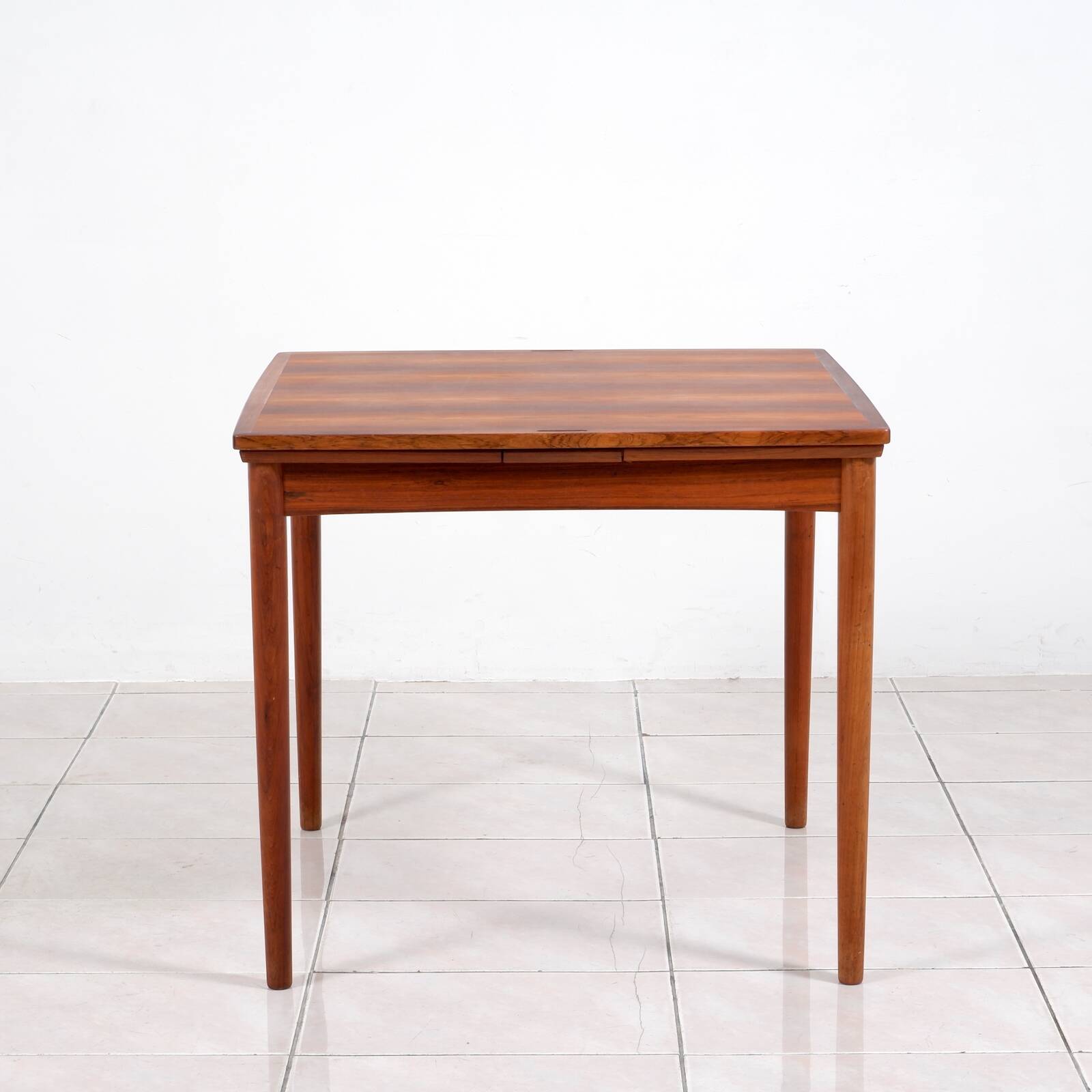 Rosewood / leather dining / gaming table by Poul Hundevad