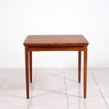 Rosewood / leather dining / gaming table by Poul Hundevad