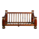 Wood and brass sofa frame, Italy, 1970s