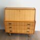 Secretary in Sycamore with Bronze Handles, French Work