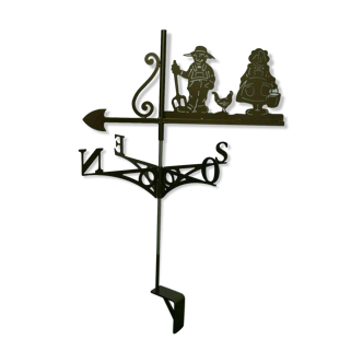 Iron gardener weather vane