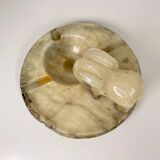Hand carved alabaster elephant ashtray