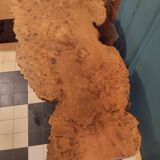 Table basse en loupe d'orme vintage 60