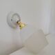 Porcelain and glass wall lamp