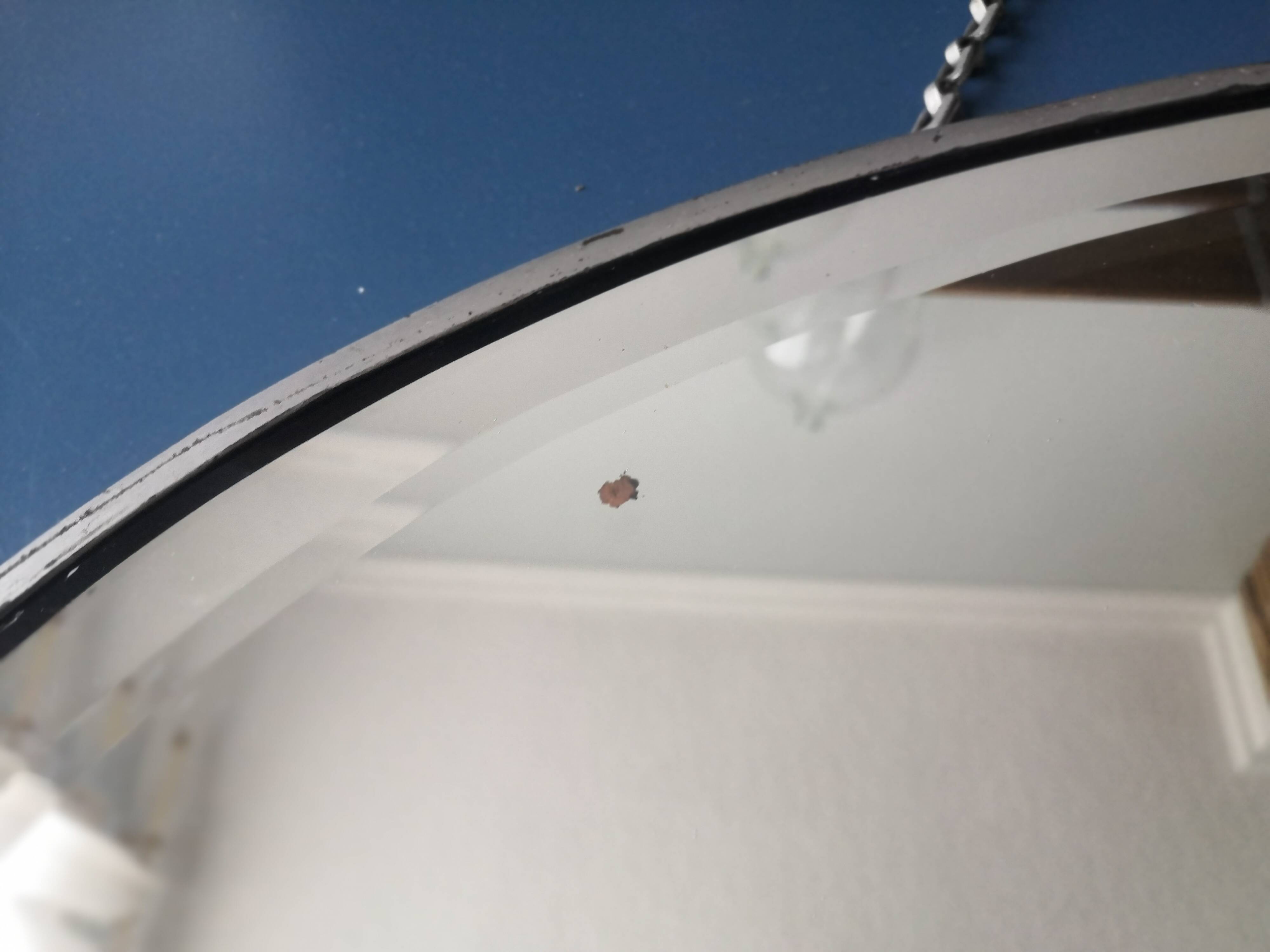 Old bevelled art deco mirror  61x34cm