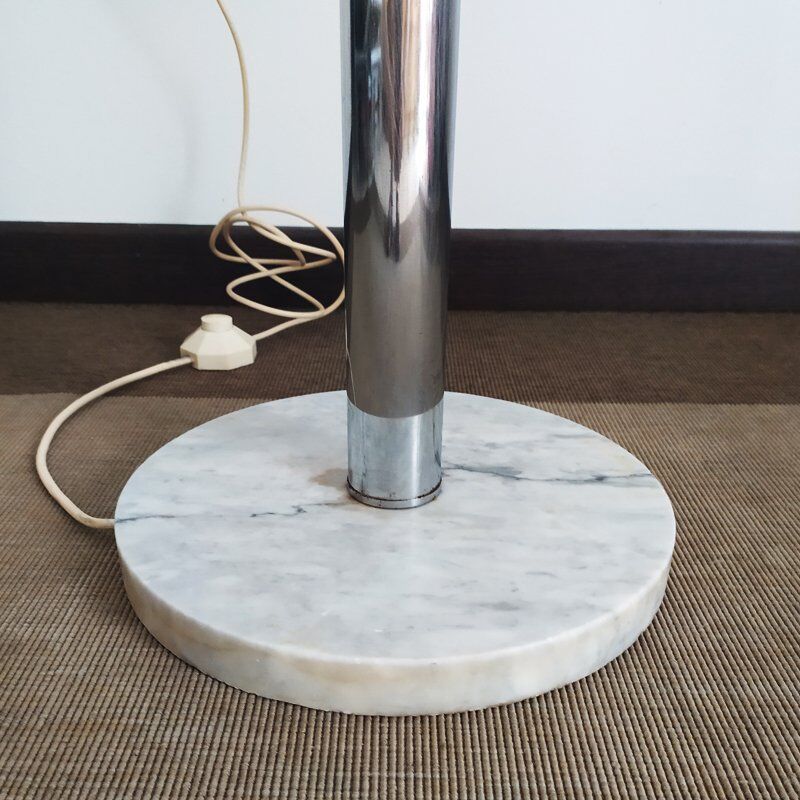 Floor lamp with Murano glass and marble base by  Toni Zuccheri for Mazzega, 1977