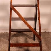 mahogany library step ladder - 19th century