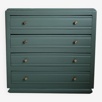 Green Art Deco chest of drawers