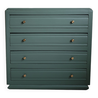 Green Art Deco chest of drawers