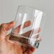 5 verres à whisky en verre transparent