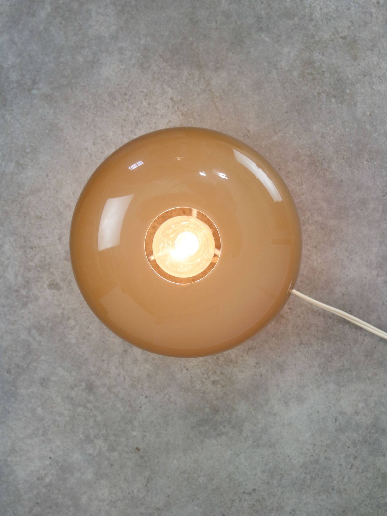 Space-age Brown Mushroom Table Lamp by Luigi Massoni for Guzzini, 1970s