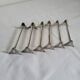6 Silver metal knife holders