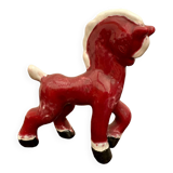 Small retro red horse from the 40s made in England/ceramic
