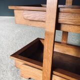 Mid-Century Oak Magazine Holder, Belgium, 1950s