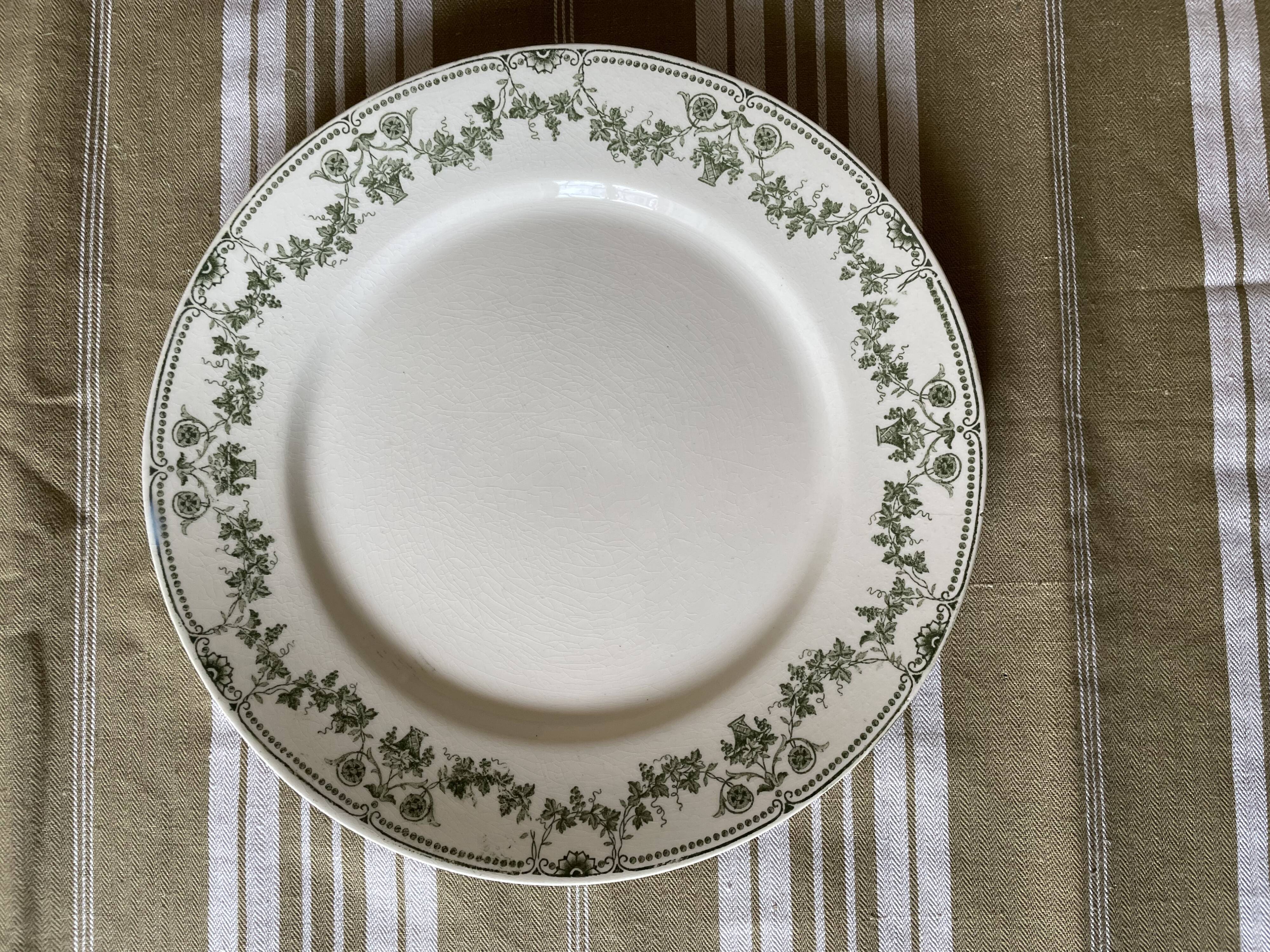 Mismatched ironstone plates