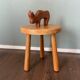 Table d'appoint moderne du milieu du siècle ou tabouret en chêne, années 1960