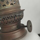 Oil lamp in opaline and brass